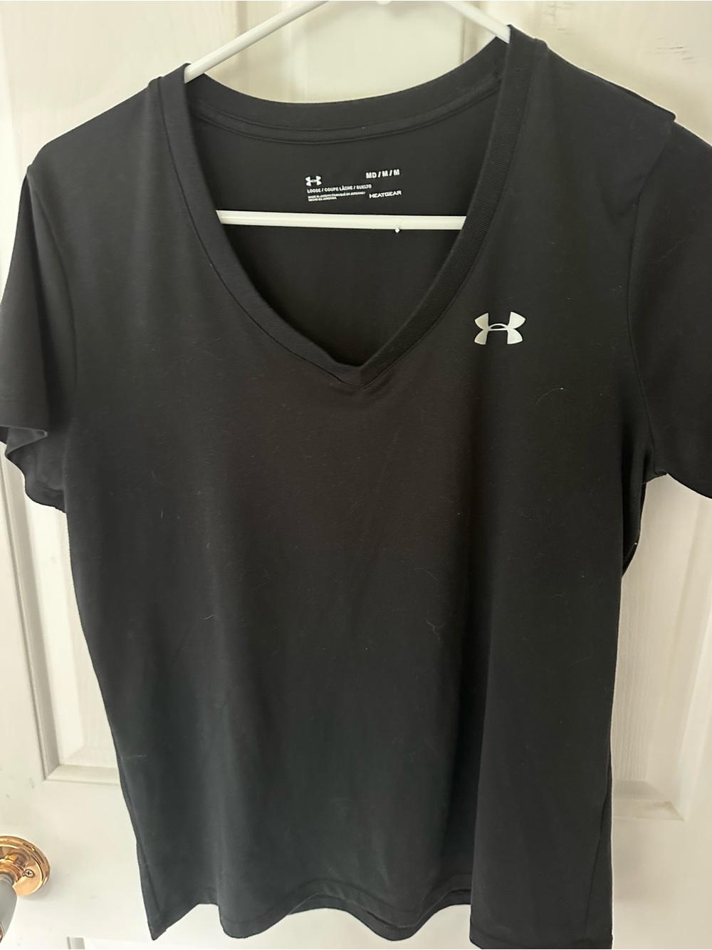 Under Armour Black V-Neck Short Sleeve Performance Tee